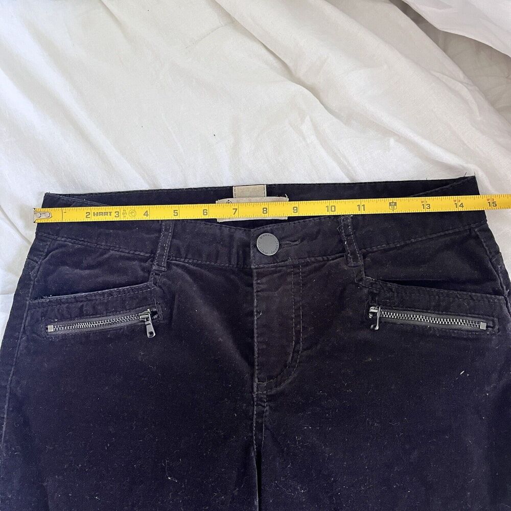 Democracy Corduroy Pants Black Skinny Zipper Pocket Cotton Blend - Size 4 - Picture 8 of 8